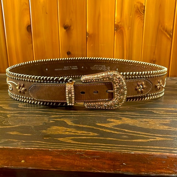 Western Leather Belt / NOCONA BELT CO. / Large = 42” leather length - Picture 1 of 9